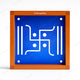 CHITRASHILA® Swastik with Dvidaṇḍa Design Rangoli Stencil – 5x5 Inches (WA-28)