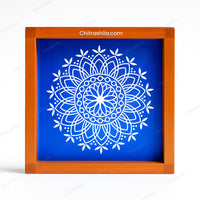 CHITRASHILA® Flower Design Wooden Rangoli Stencil 5x5 inches (WA-04)