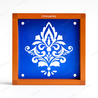 CHITRASHILA® Modern Print Rangoli Stencil – 5x5 Inches (WA‑33)