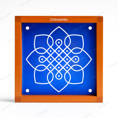 CHITRASHILA® Kolam Floral Rangoli Stencil – 5x5 Inches (WA-41)