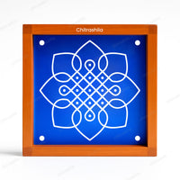 CHITRASHILA® Kolam Floral Rangoli Stencil – 5x5 Inches (WA-41)