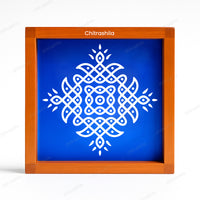 CHITRASHILA® Kolam Dot Wooden Rangoli Stencil  5x5 Inches (WA-20)