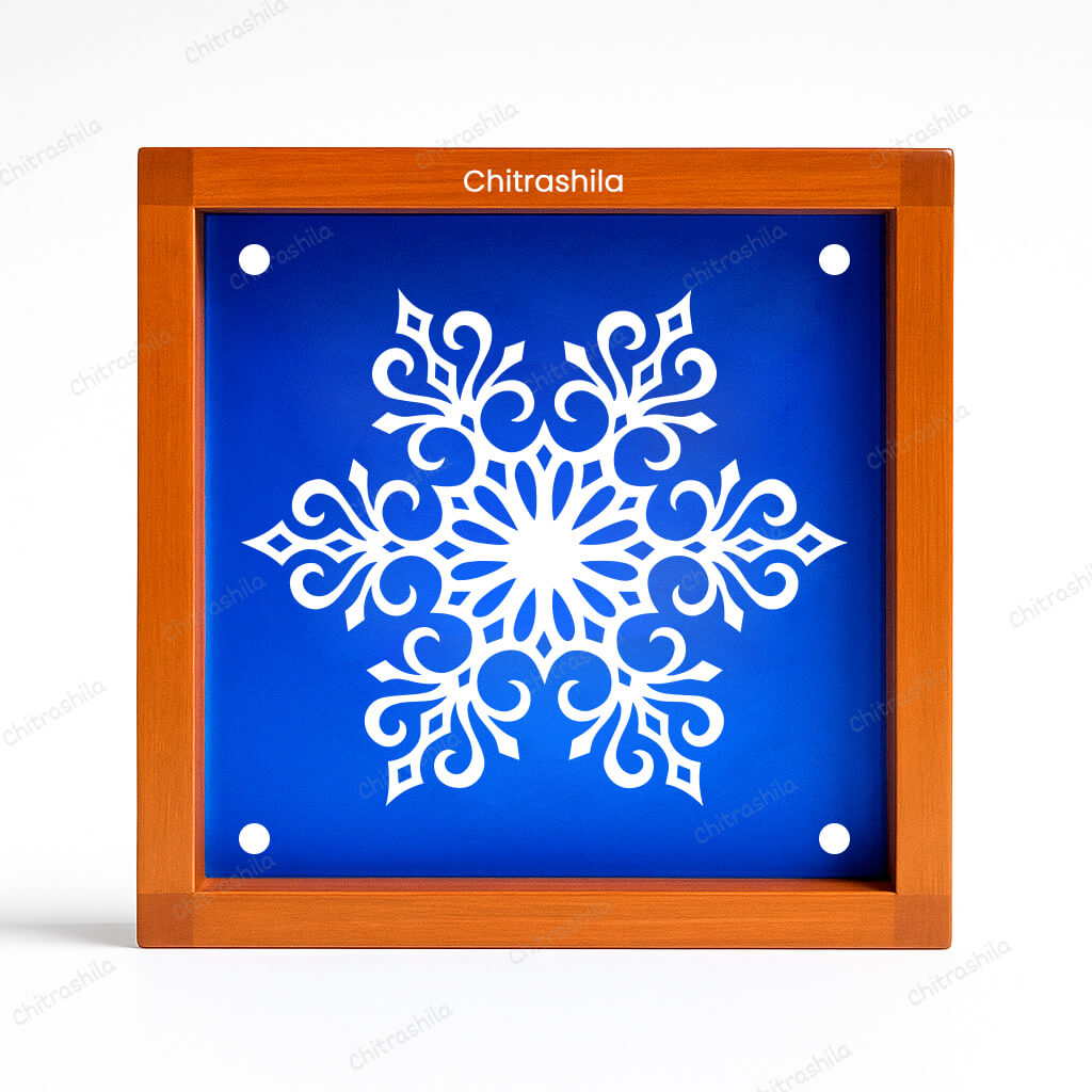CHITRASHILA® Compact Artistic Rangoli Motif Stencil – 5x5 Inches (WA-44)