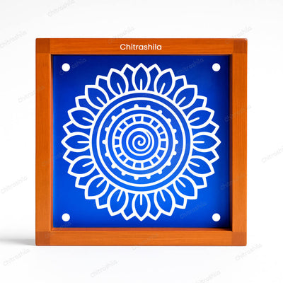 CHITRASHILA® Spiral Leaf Pattern Rangoli Stencil – 5x5 Inches (WA-26)