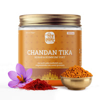 CHITRASHILA® 100% Pure Chandan Tika with Kesar, Kumkum & Camphor for Daily Use - 100 gms.