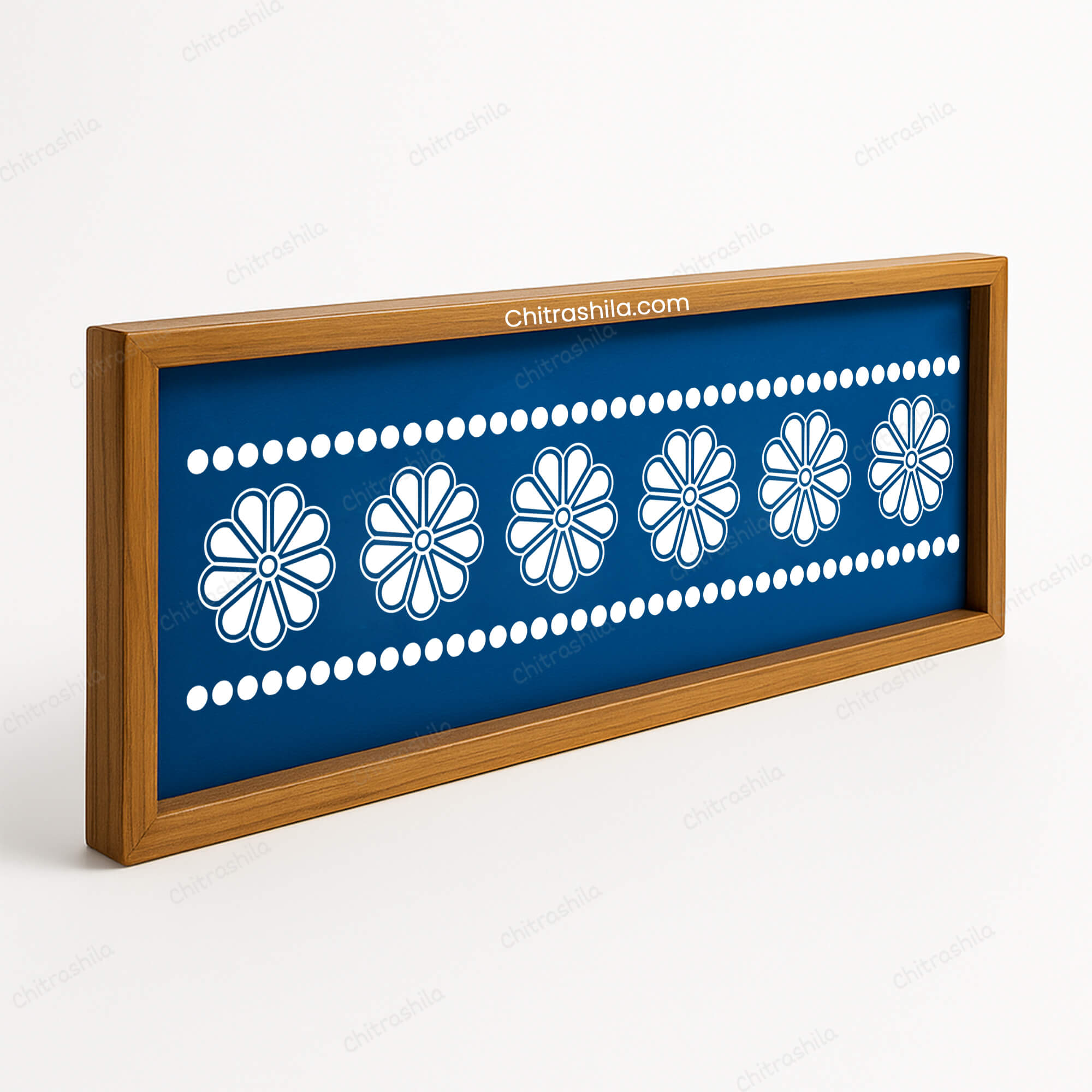 Flower Border Wooden Rangoli Stencil
