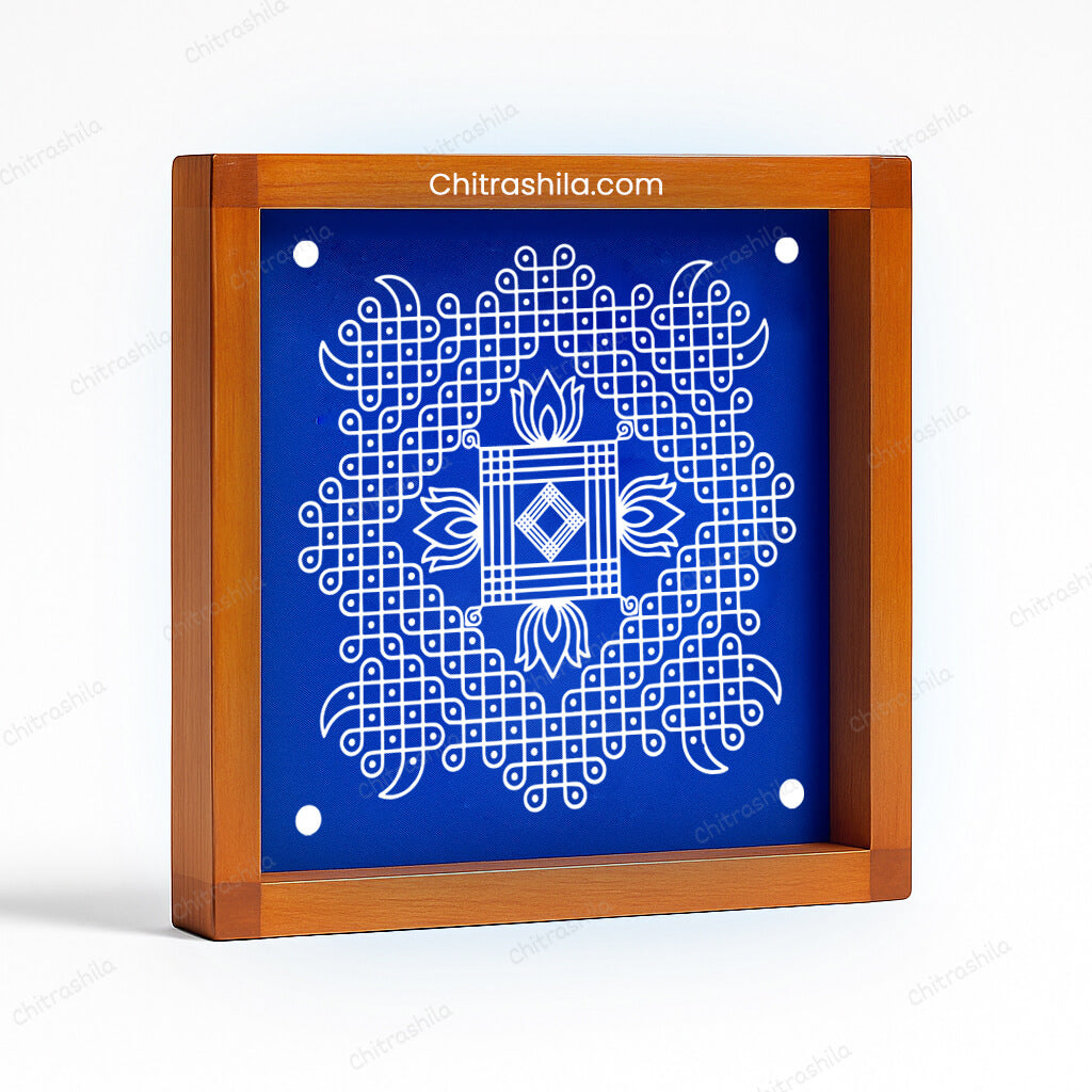 Kambi Kolam Wooden Rangoli Stencil