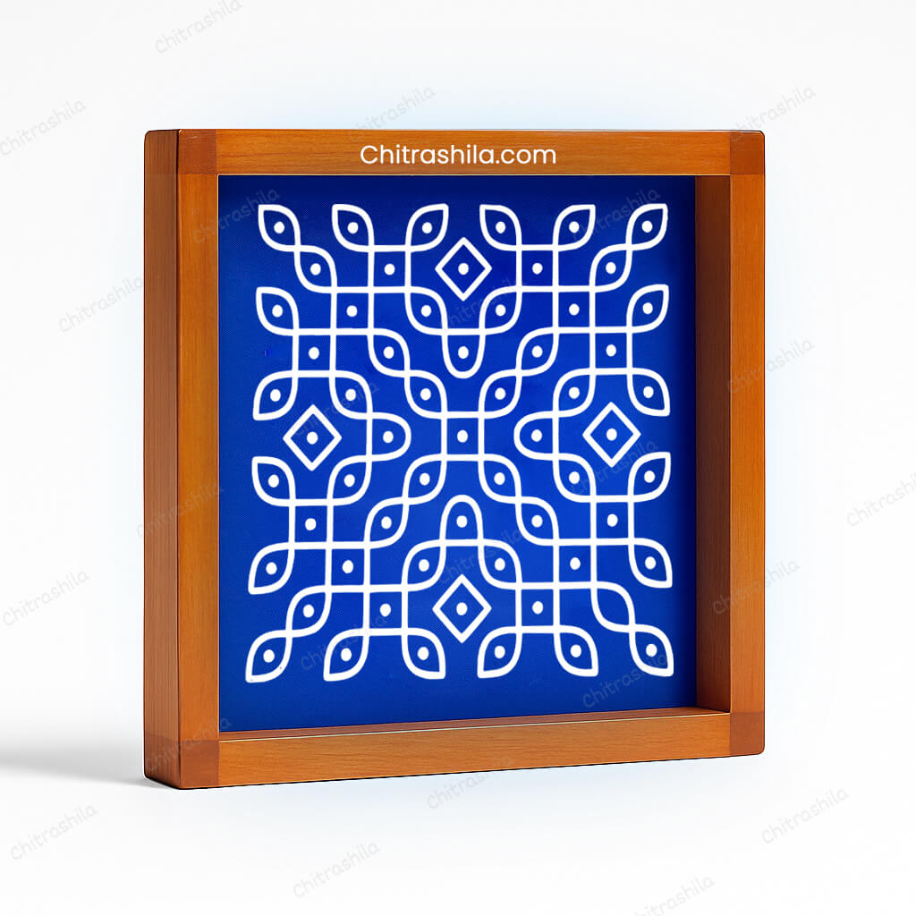 Kambi Kolam Wooden Rangoli Stencil