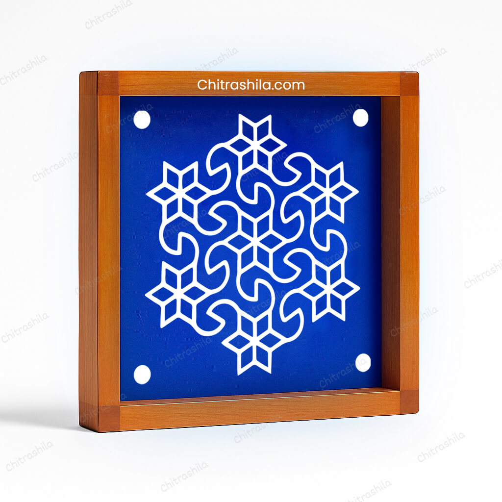 Star Pulli Kolam Rangoli Stencil