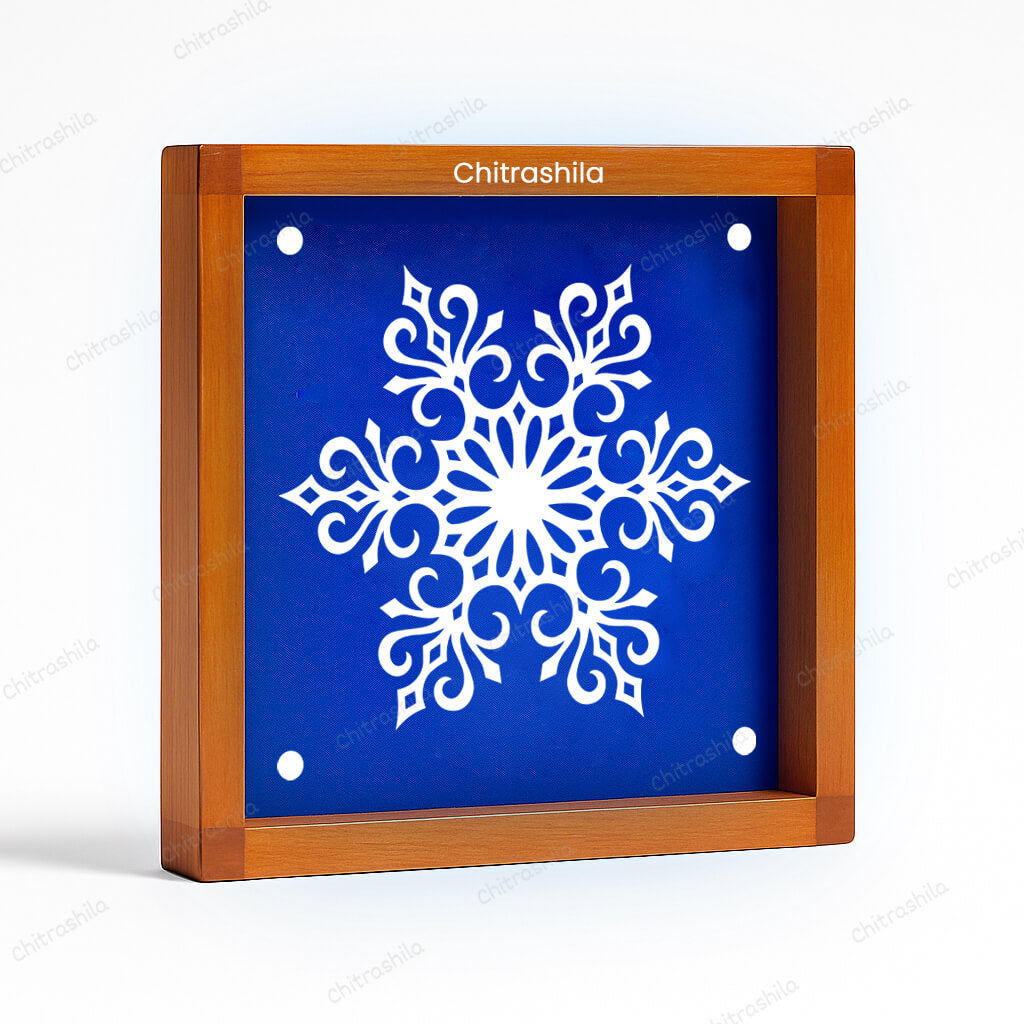 CHITRASHILA® Compact Artistic Rangoli Motif Stencil – 5x5 Inches (WA-44)