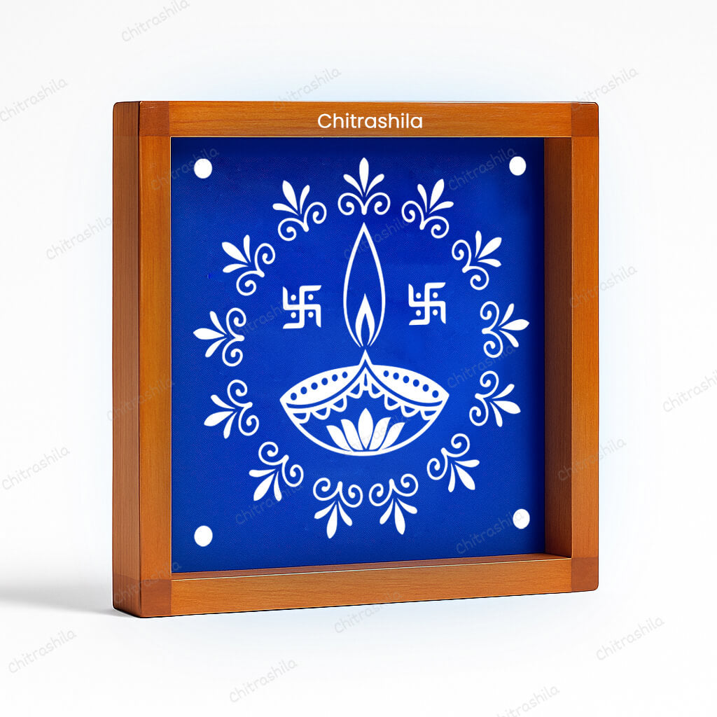 Diya Rangoli Stencil