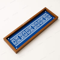 CHITRASHILA® Detailed Traditional Strip Border Wooden Rangoli Stencil 17x5 Inches (WB‑31)