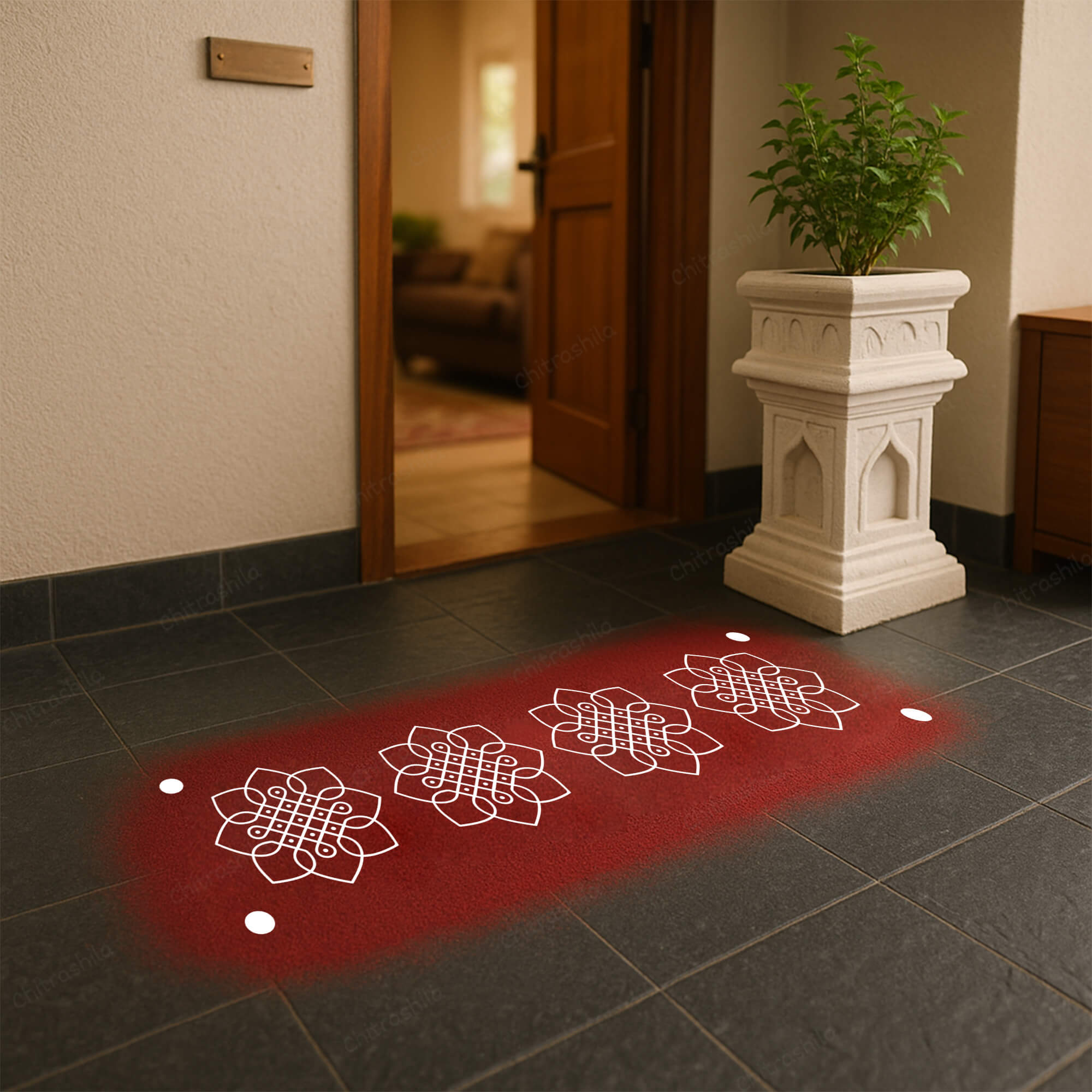 Kolam Rangoli Stencil