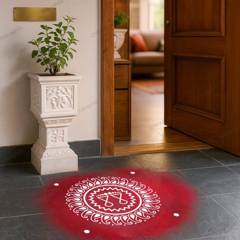 CHITRASHILA® Geometric Padma Mandala Stencil – 5x5 Inches (WA-30)